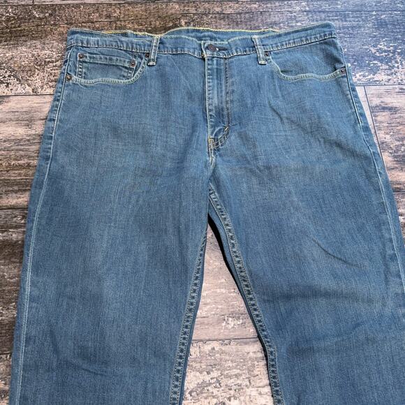 Levis 511 Jeans Mens 38x30 Blue Denim Slim Fit Stretch Straight Leg Zip Fly Work - Picture 2 of 16